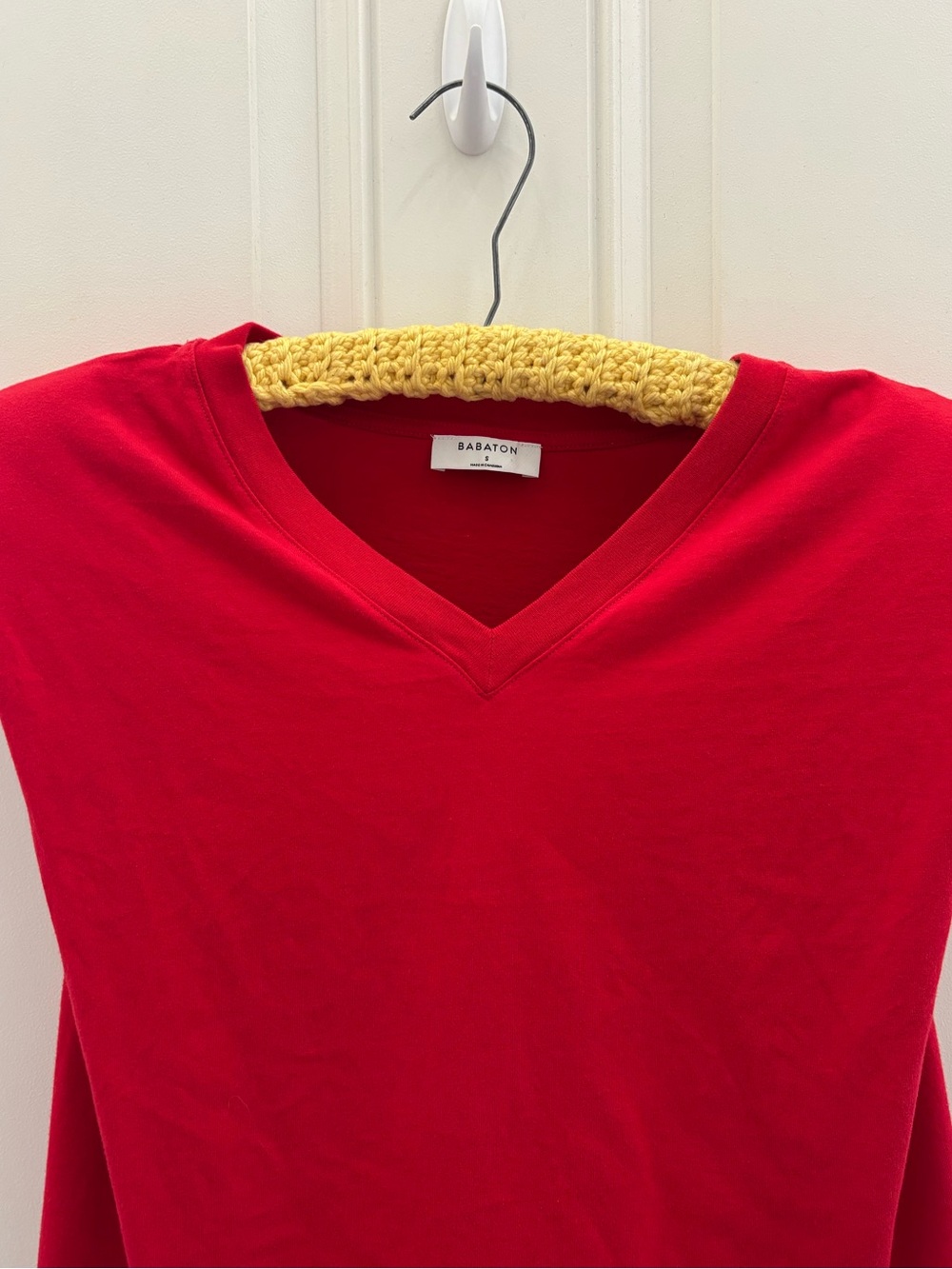 NWT Aritzia Babaton Red Cotton Top Small - Picture 2 of 10